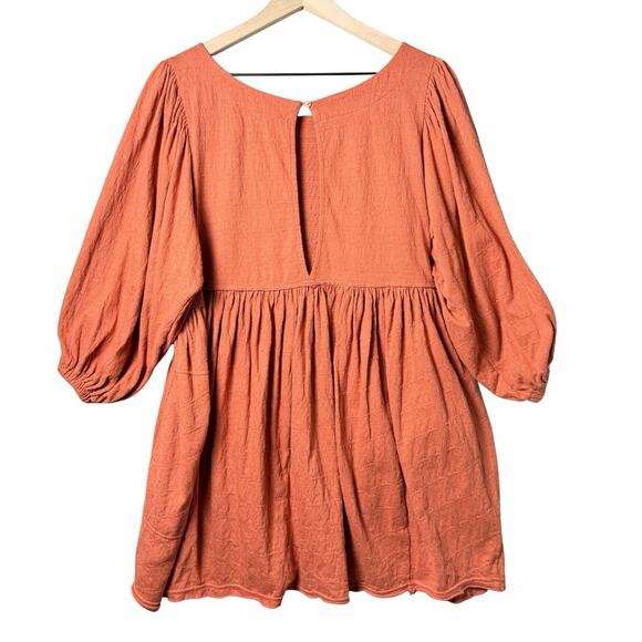 Free People Beach Get Obsessed Babydoll Tunic Dress Balloon Sleeve Size XS - Picture 2 of 12